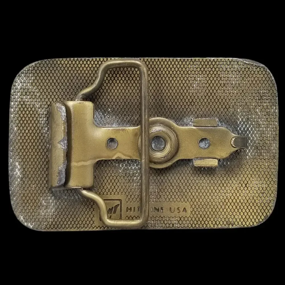 Vintage Belt Buckle E.V. Camp Steel Works Atlanta GA USA Made by Hit Line‎